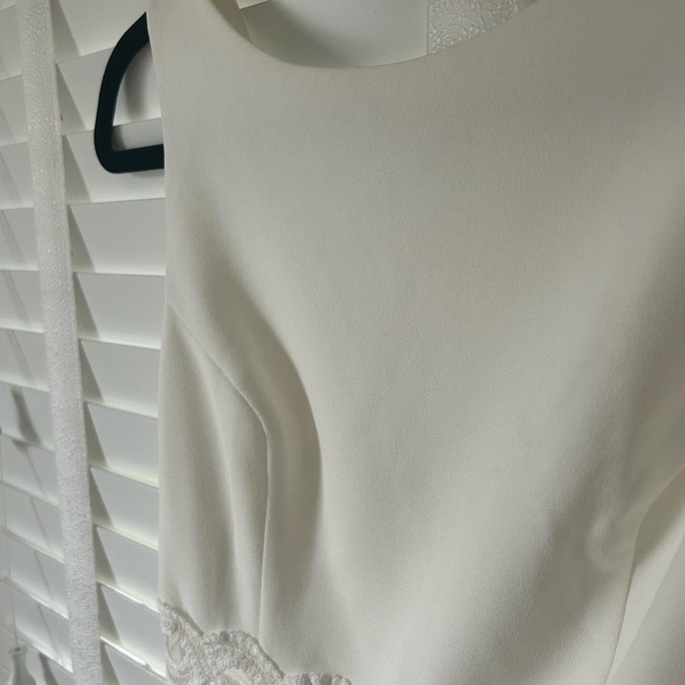 Lulus Midi Dress In the Name of Love White Crochet Lace Trumpet Bridal Small - Picture 7 of 14